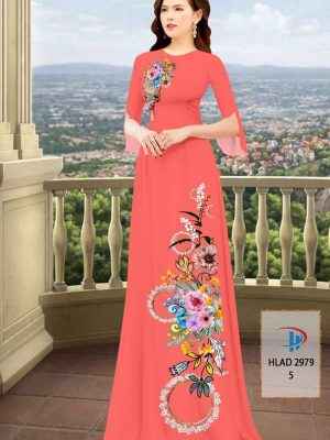 Vải Áo Dài Hoa In 3D AD HLAD2979 40